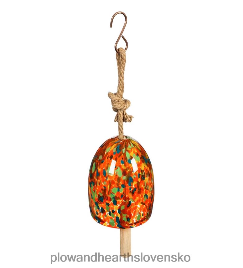 Plow & Hearth umelecký sklenený záhradný zvonček - modrý 6P208P120 dvor a záhrada