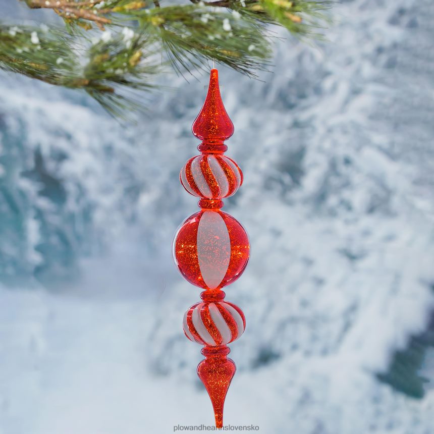 Plow & Hearth vnútorná/vonkajšia nerozbitná osvetlená veľká stupňovitá vírivá ozdoba 6P208P138 dvor a záhrada