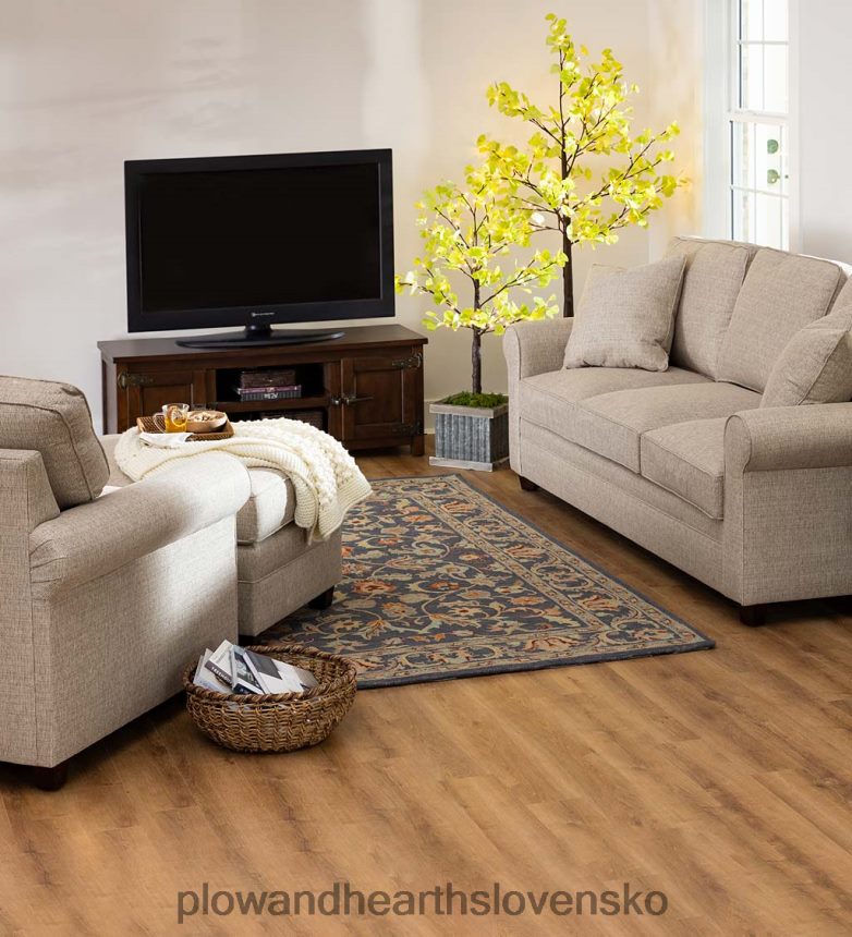 Plow & Hearth vnútorné/vonkajšie elektrické osvetlené zelené ginkgo stromy 6P208P224 dvor a záhrada