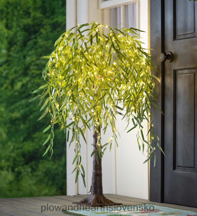 Plow & Hearth vnútorné/vonkajšie osvetlené zelené vŕby 6P208P195 dvor a záhrada