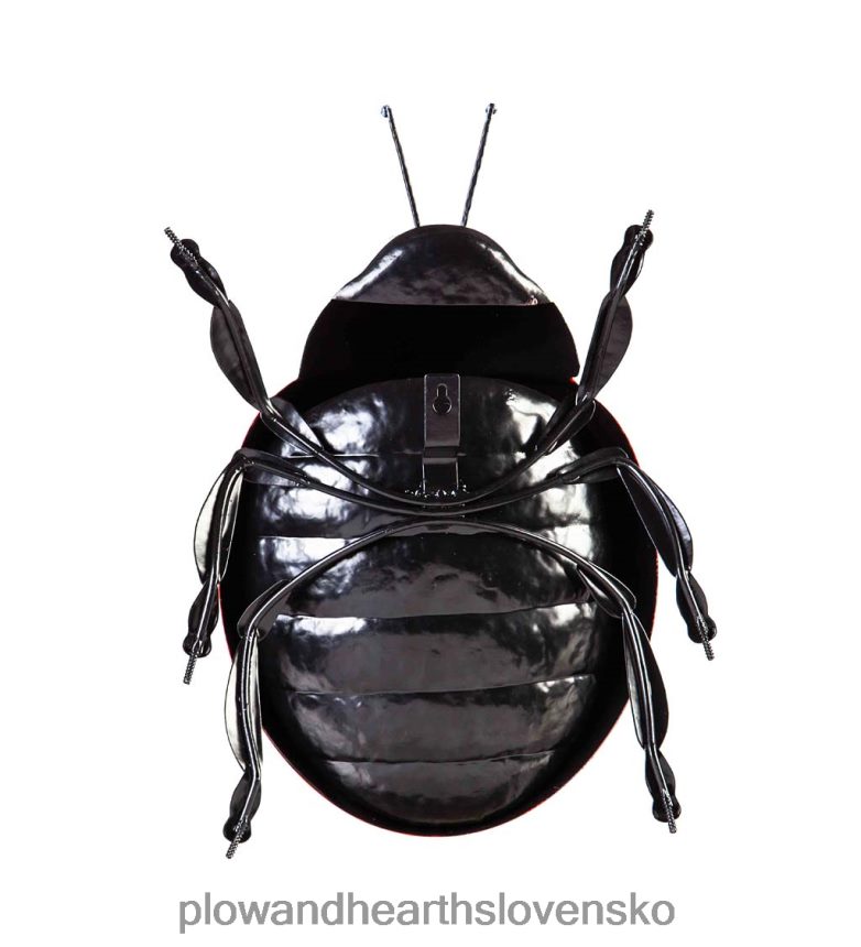 Plow & Hearth vyrobená kovová lienka 6P208P233 dvor a záhrada