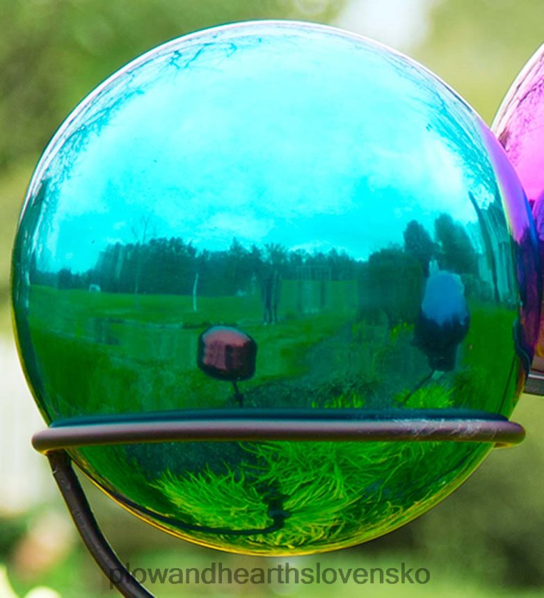 Plow & Hearth nerezové gule a železné stojany 6P208P66 dvor a záhrada