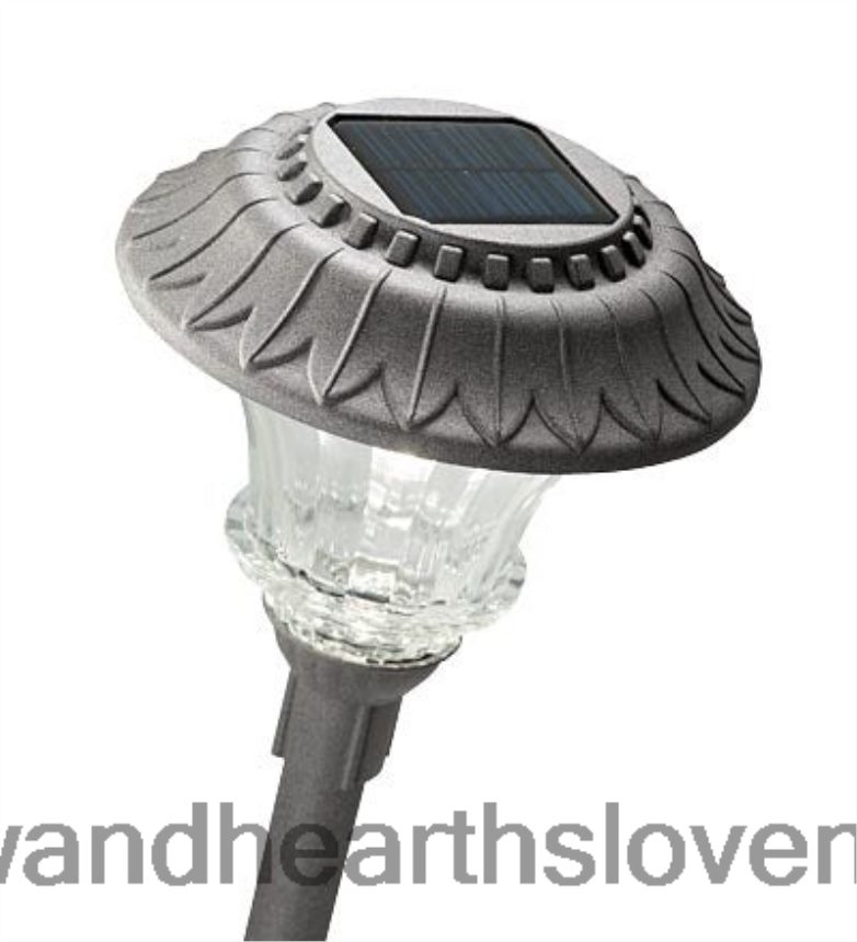 Plow & Hearth supersvietivé solárne LED cestné svetlá, sada 4 ks - cínové 6P208P453 dvor a záhrada