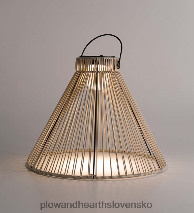 Plow & Hearth veľké solárne závesné svietidlo - lososovo ružové 6P208P480 dvor a záhrada