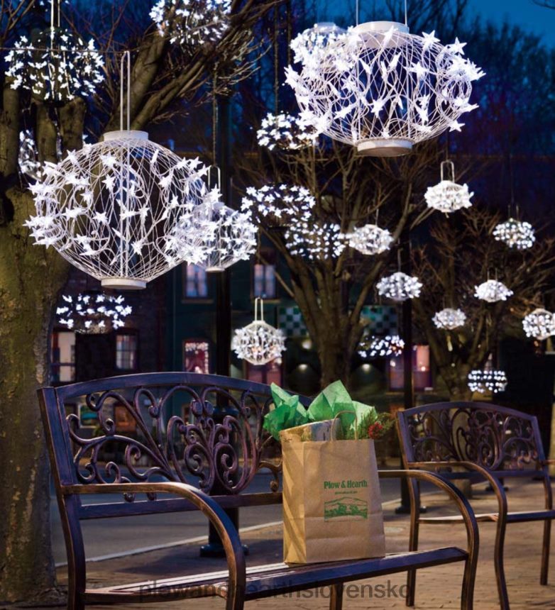 Plow & Hearth zelené slnečné hviezdne lampy 6P208P455 dvor a záhrada