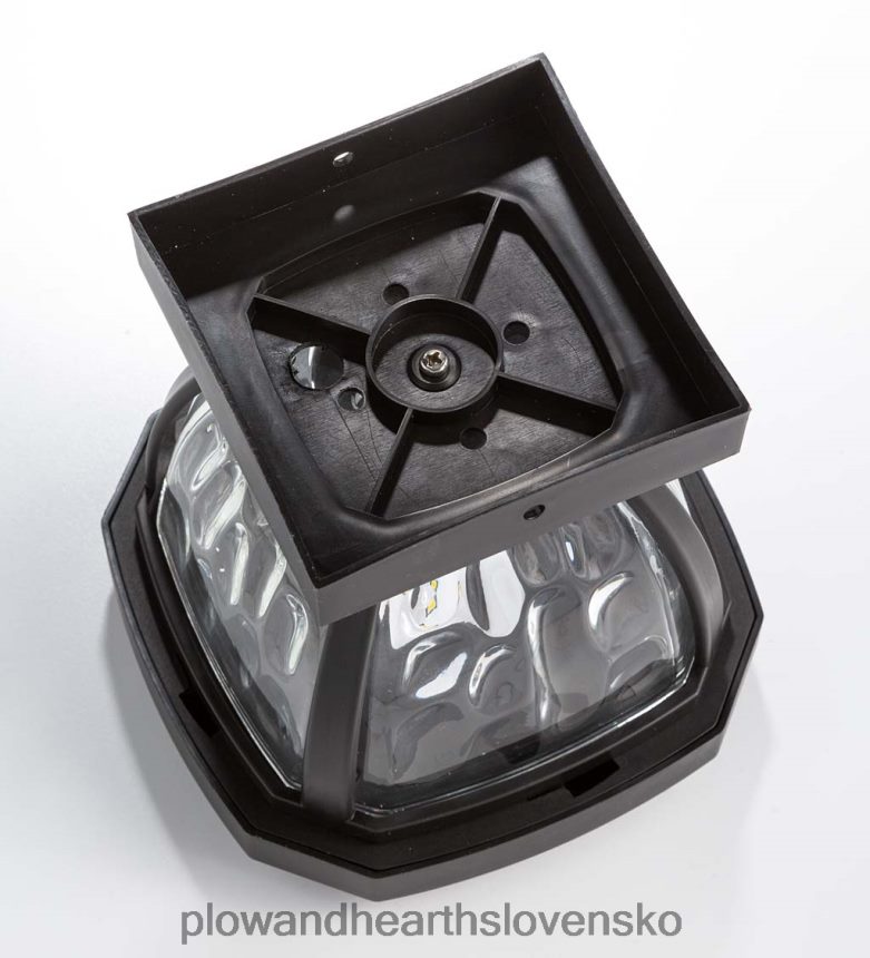 Plow & Hearth zvlnené sklenené solárne svietidlá, sada 2 ks - medené 6P208P474 dvor a záhrada