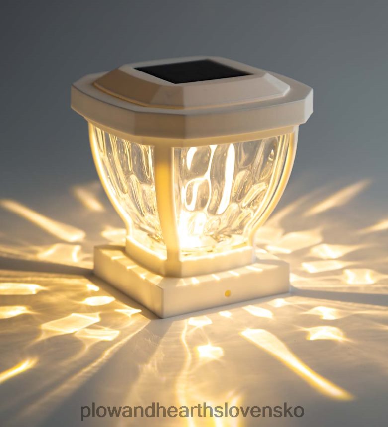 Plow & Hearth zvlnené sklenené solárne svietidlá, sada 2 ks - medené 6P208P474 dvor a záhrada