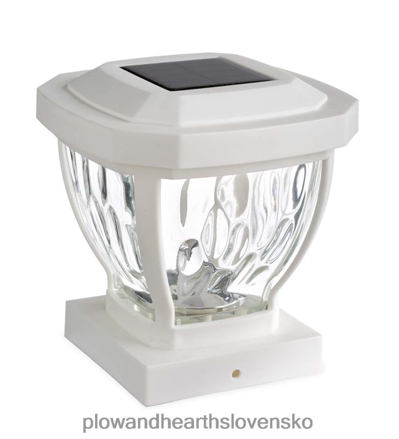 Plow & Hearth zvlnené sklenené solárne svietidlá, sada 2 ks - medené 6P208P474 dvor a záhrada