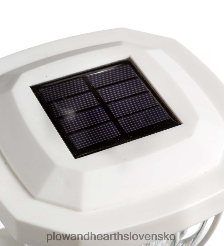 Plow & Hearth zvlnené sklenené solárne svietidlá, sada 2 ks - medené 6P208P474 dvor a záhrada