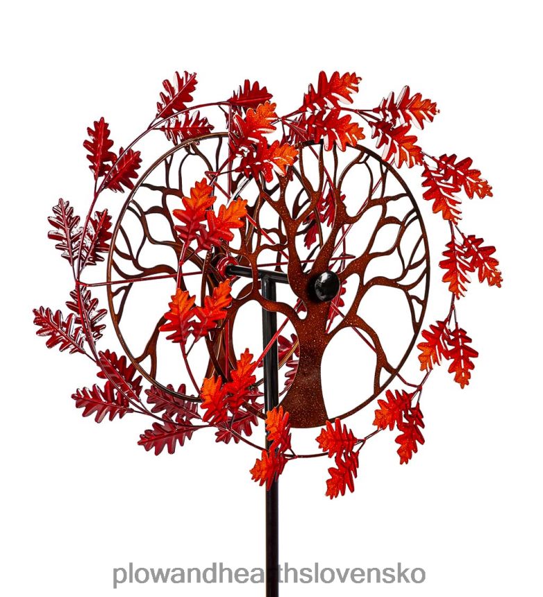 Plow & Hearth dubové listy strom života kovová veterná vrtuľa 6P208P256 dvor a záhrada