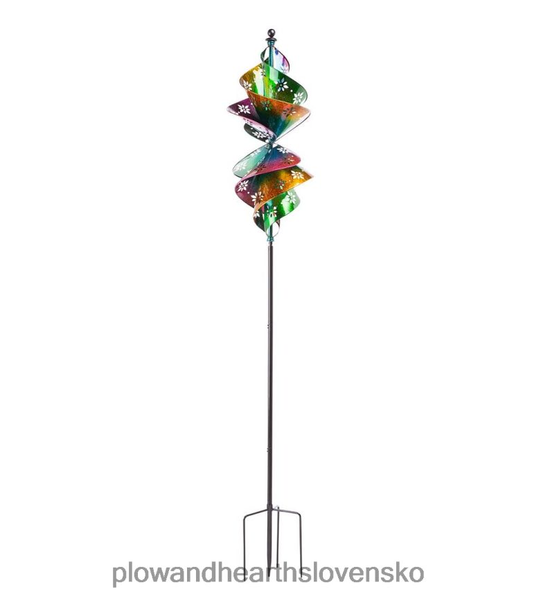 Plow & Hearth farebná špirálová veterná vrtuľa 6P208P332 dvor a záhrada