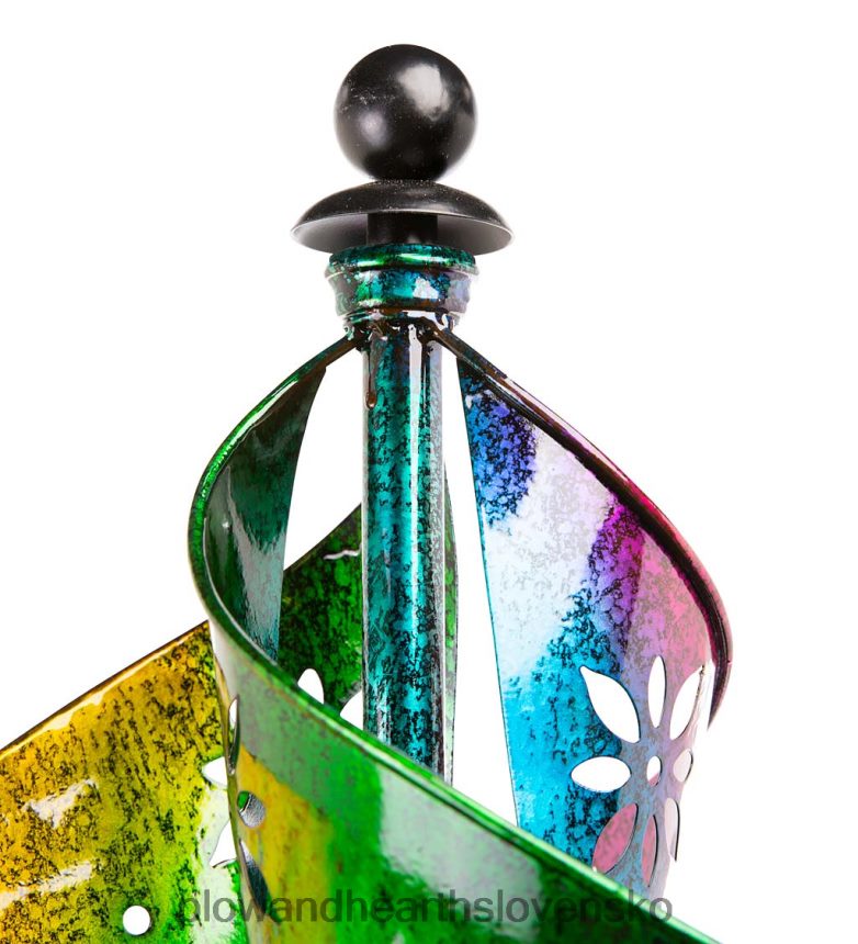 Plow & Hearth farebná špirálová veterná vrtuľa 6P208P332 dvor a záhrada