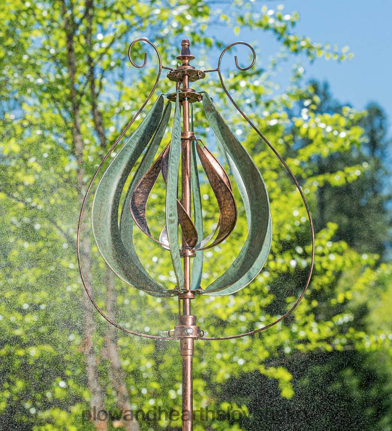 Plow & Hearth hmlový tulipán veterná vrtuľa - meď a meď 6P208P253 dvor a záhrada