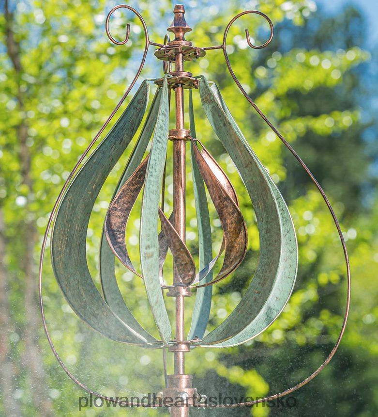 Plow & Hearth hmlový tulipán veterná vrtuľa - meď a meď 6P208P253 dvor a záhrada