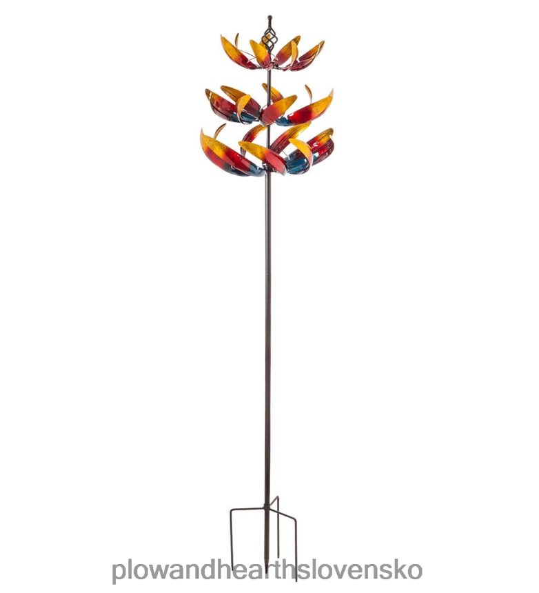 Plow & Hearth ombre vlny trojposchodová kovová veterná vrtuľa 6P208P137 dvor a záhrada