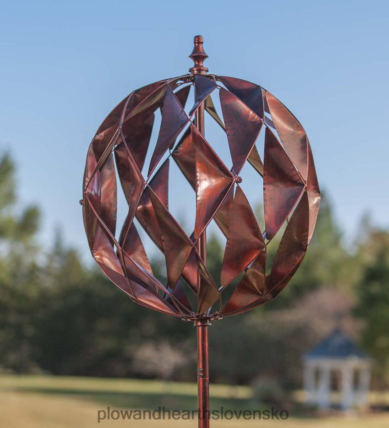 Plow & Hearth veterná vrtuľa harlekýn - medená 6P208P62 dvor a záhrada