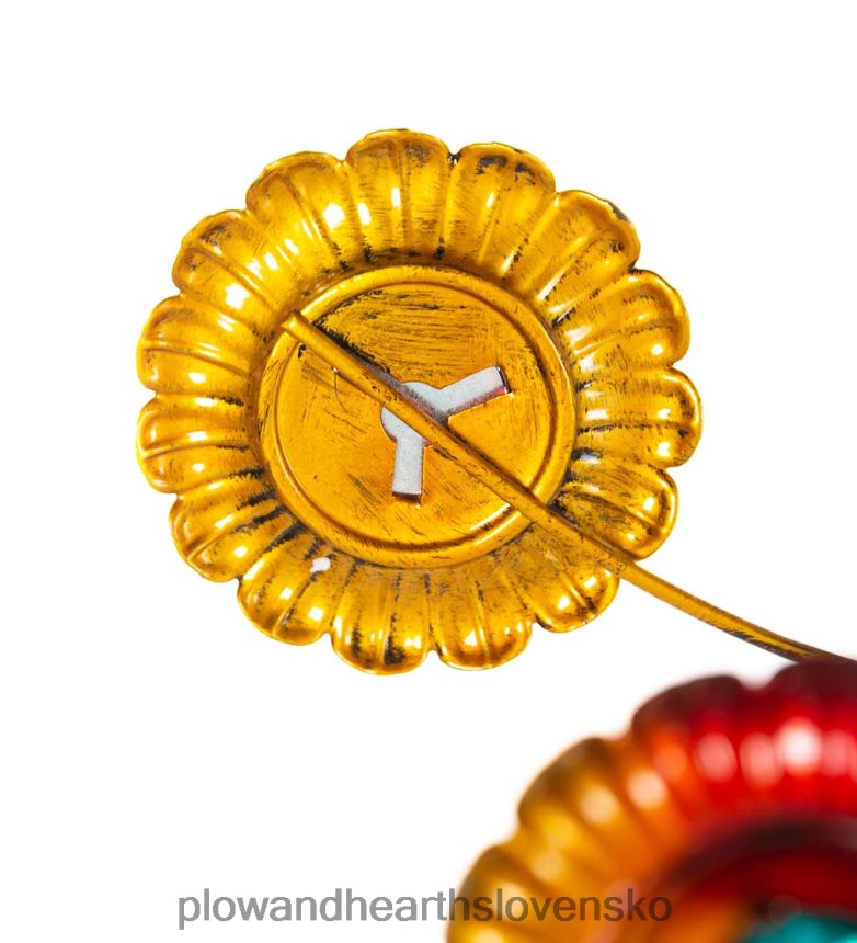 Plow & Hearth zlatá slniečka kovová veterná vrtuľa 6P208P239 dvor a záhrada