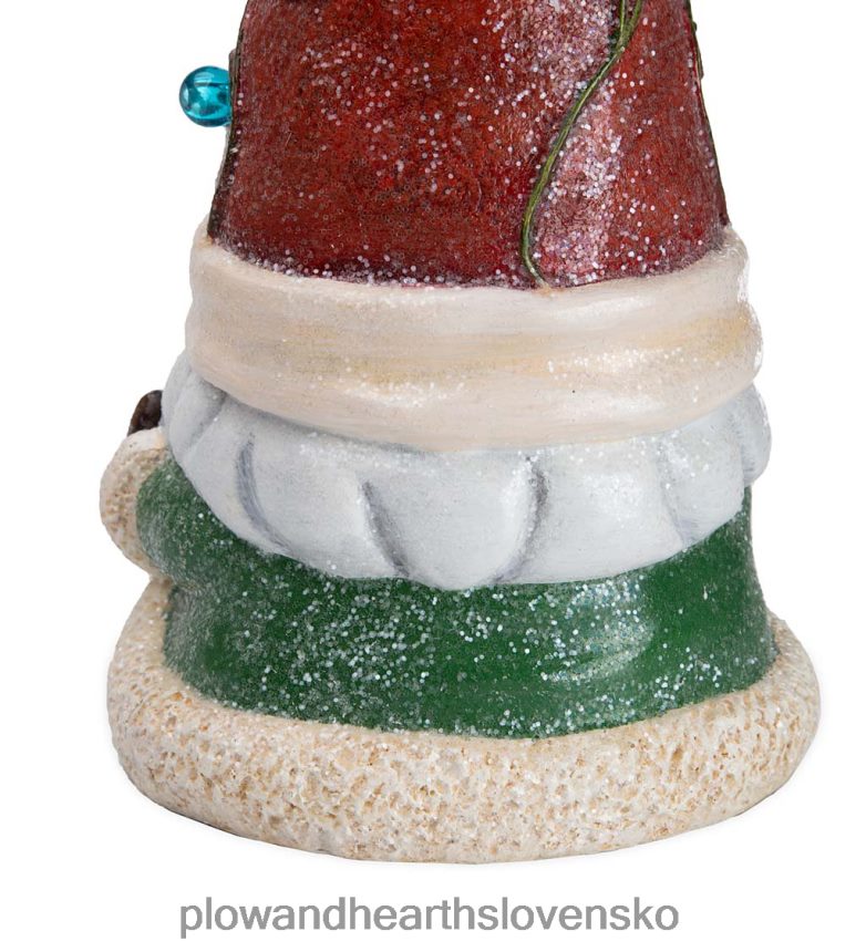 Plow & Hearth osvetlená socha záhradného trpaslíka 6P208P14 dvor a záhrada