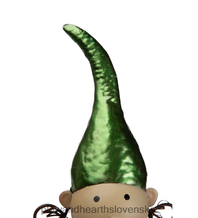 Plow & Hearth vianočné kovové záhradné sochy škriatka 6P208P30 dvor a záhrada