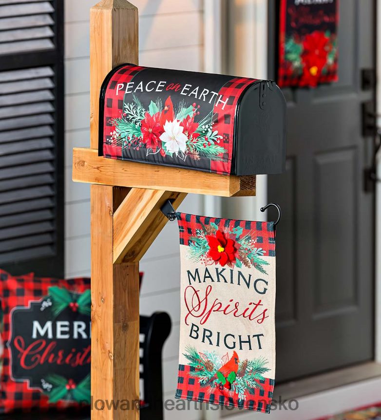 Plow & Hearth vianočná radosť pytlovina záhradná vlajka 6P208P53 dvor a záhrada