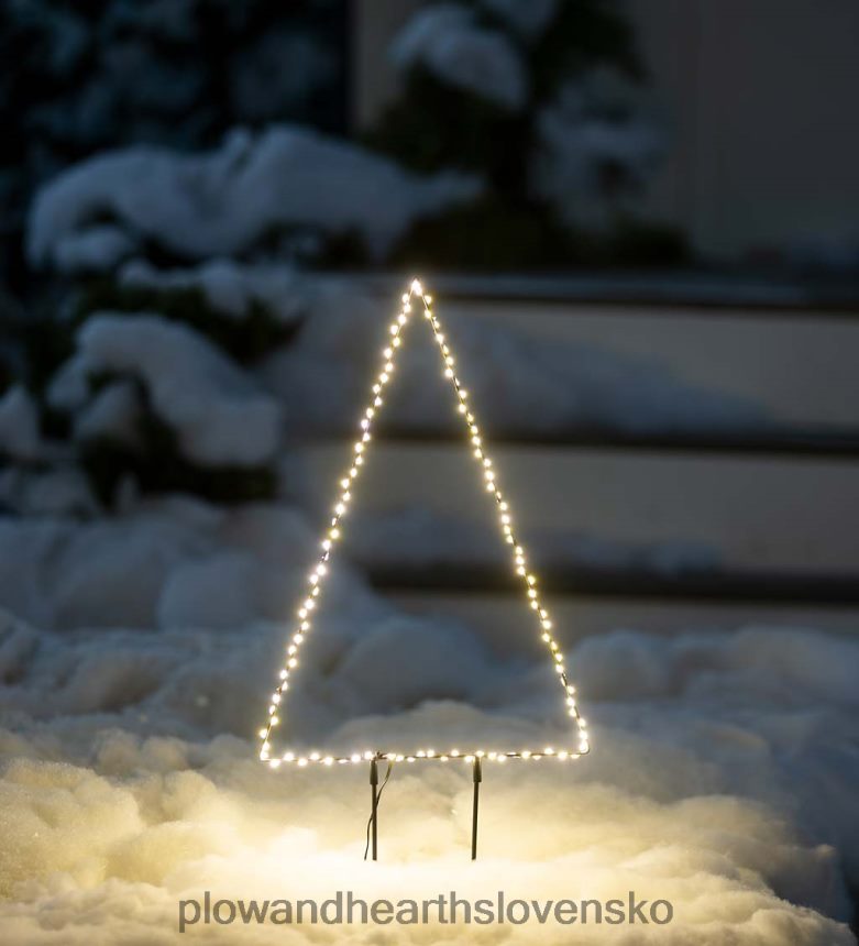 Plow & Hearth vnútorný/vonkajší elektrický osvetlený kovový sviatočný stromček 6P208P15 dvor a záhrada