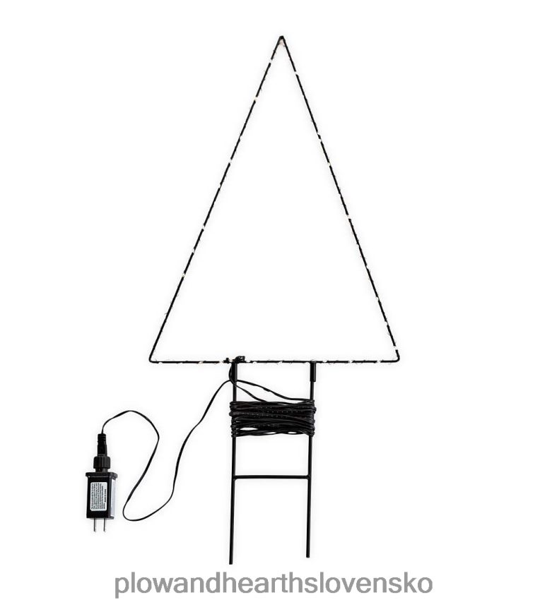 Plow & Hearth vnútorný/vonkajší elektrický osvetlený kovový sviatočný stromček 6P208P15 dvor a záhrada