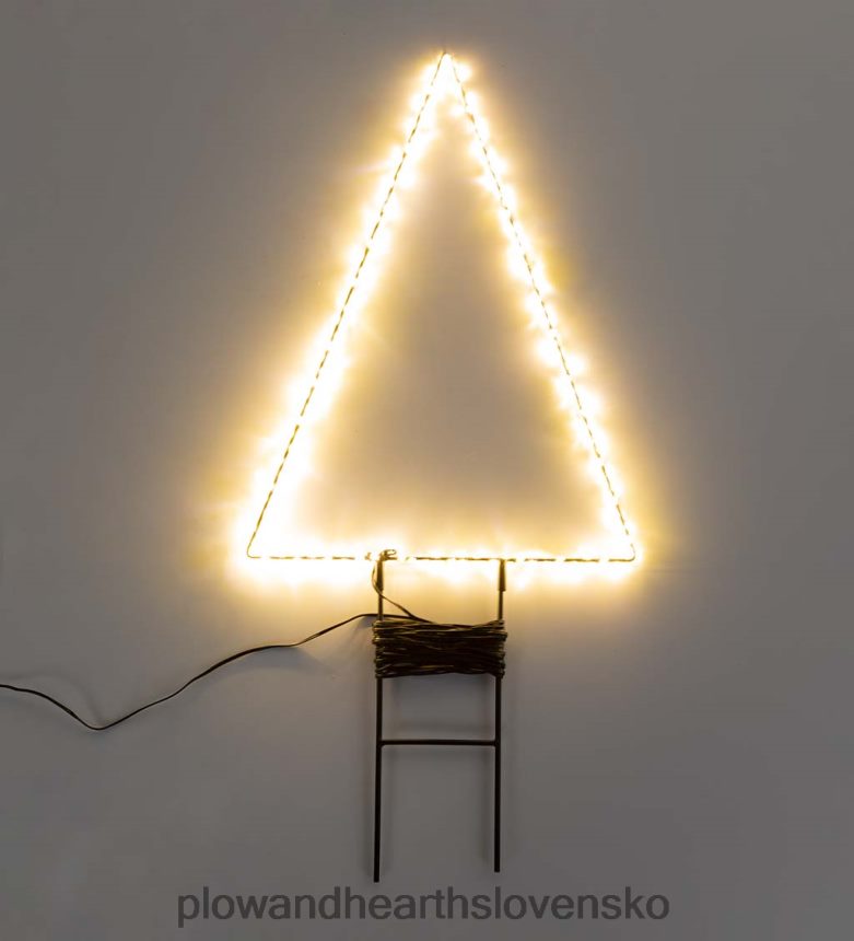 Plow & Hearth vnútorný/vonkajší elektrický osvetlený kovový sviatočný stromček 6P208P15 dvor a záhrada