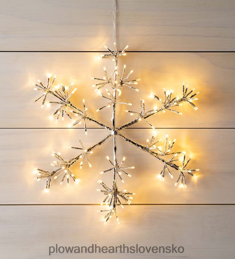 Plow & Hearth vnútorná / vonkajšia elektrická osvetlená snehová vločka sviatočná dekorácia 6P208P4 dvor a záhrada