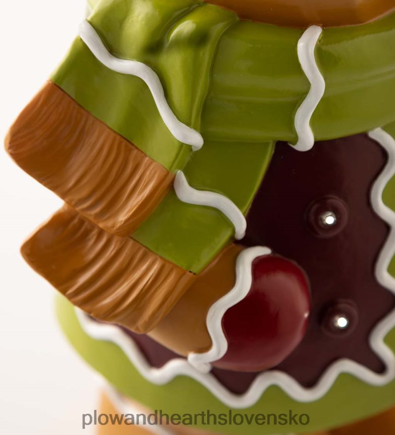 Plow & Hearth vnútorná/vonkajšia osvetlená perníková socha malého chlapca 6P208P5 dvor a záhrada