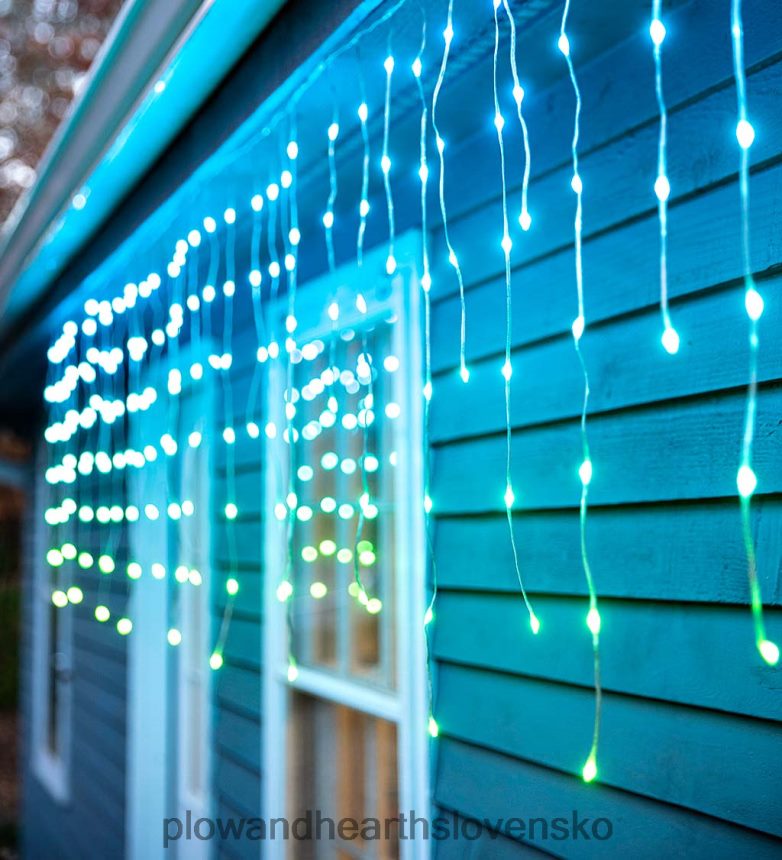 Plow & Hearth vnútorné/vonkajšie inteligentné reťazové svetlá na cencúle 6P208P39 dvor a záhrada