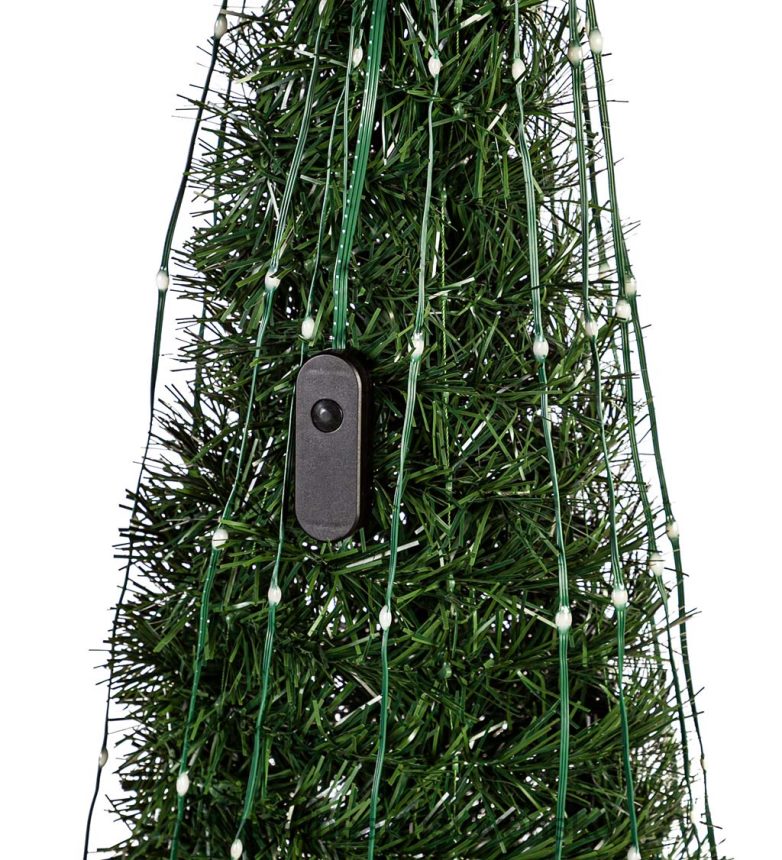 Plow & Hearth vnútorný/vonkajší vianočný stromček s viacfarebnými svetlami, 71