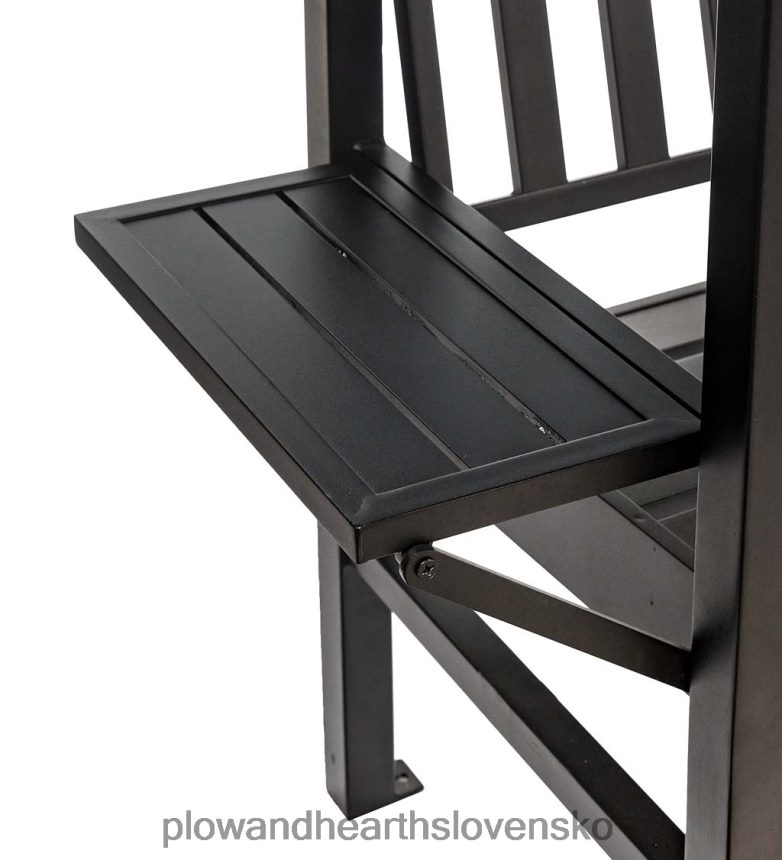 Plow & Hearth liata hliníková altánková lavicová pergola s príručnými stolíkmi - čierna 6P208P496 dvor a záhrada