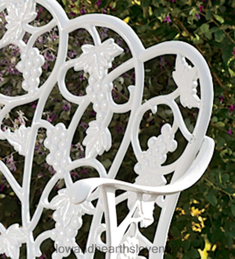 Plow & Hearth záhradná lavička viniča z hliníka s práškovým nástrekom - biela 6P208P495 dvor a záhrada