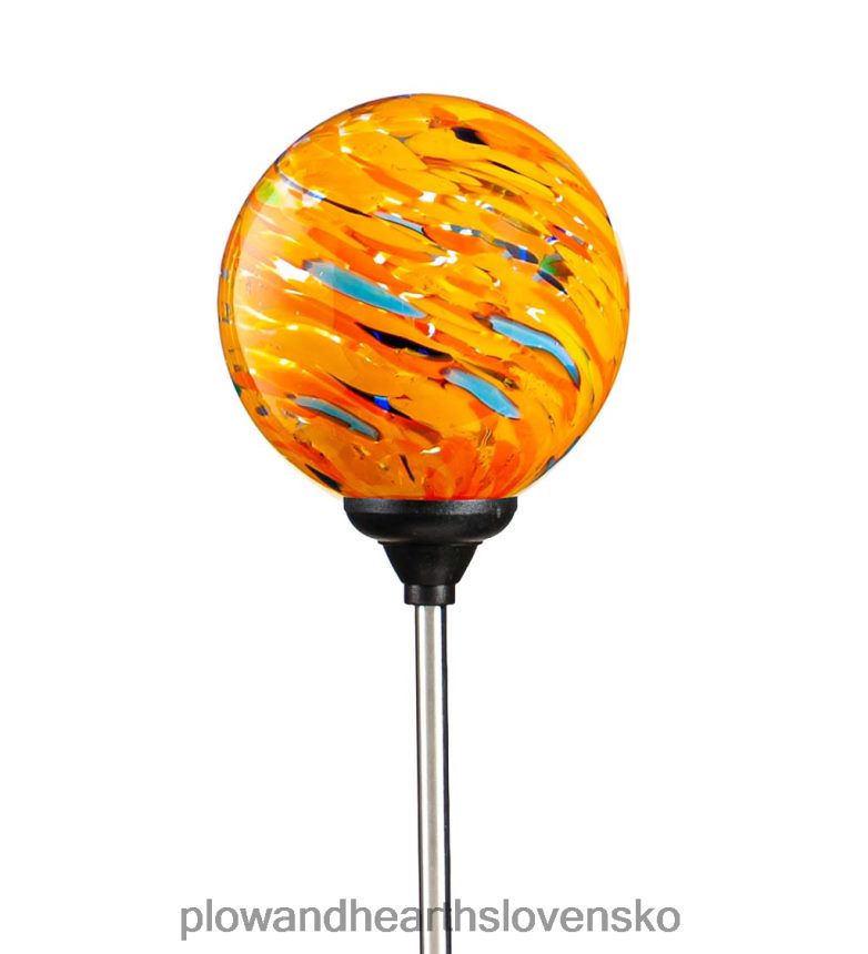 Plow & Hearth farebný vír solárny záhradný kolík - kráľovský vír 6P208P435 dvor a záhrada