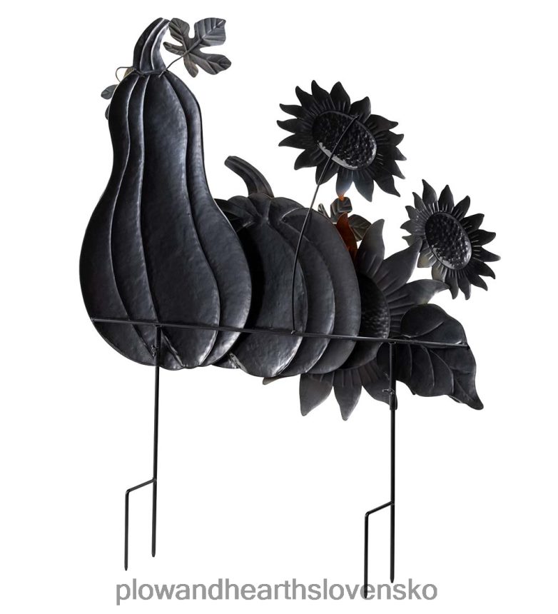 Plow & Hearth kovový kolík slnečnice, tekvice a tekvice 6P208P327 dvor a záhrada