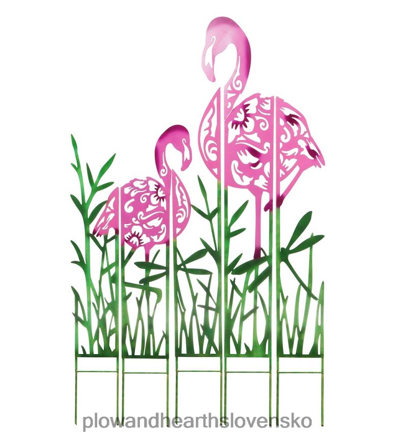 Plow & Hearth kovové kolíky na krajinný panel plameniak, sada 5 ks 6P208P342 dvor a záhrada