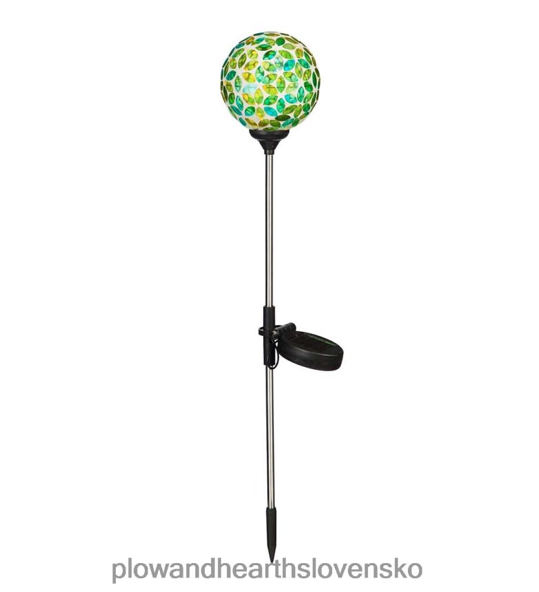Plow & Hearth mozaikové glóbusy slnečné záhradné kolíky - zelené 6P208P3010 dvor a záhrada