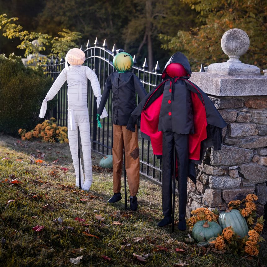 Plow & Hearth osvetlené príšery, sada 3 kusov 6P208P287 dvor a záhrada