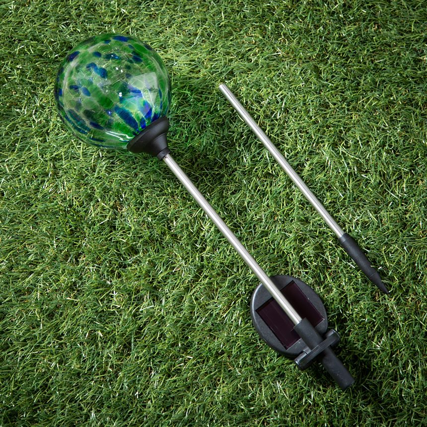 Plow & Hearth viacfarebné konfety solárny záhradný kolík - tyrkysové konfety 6P208P439 dvor a záhrada