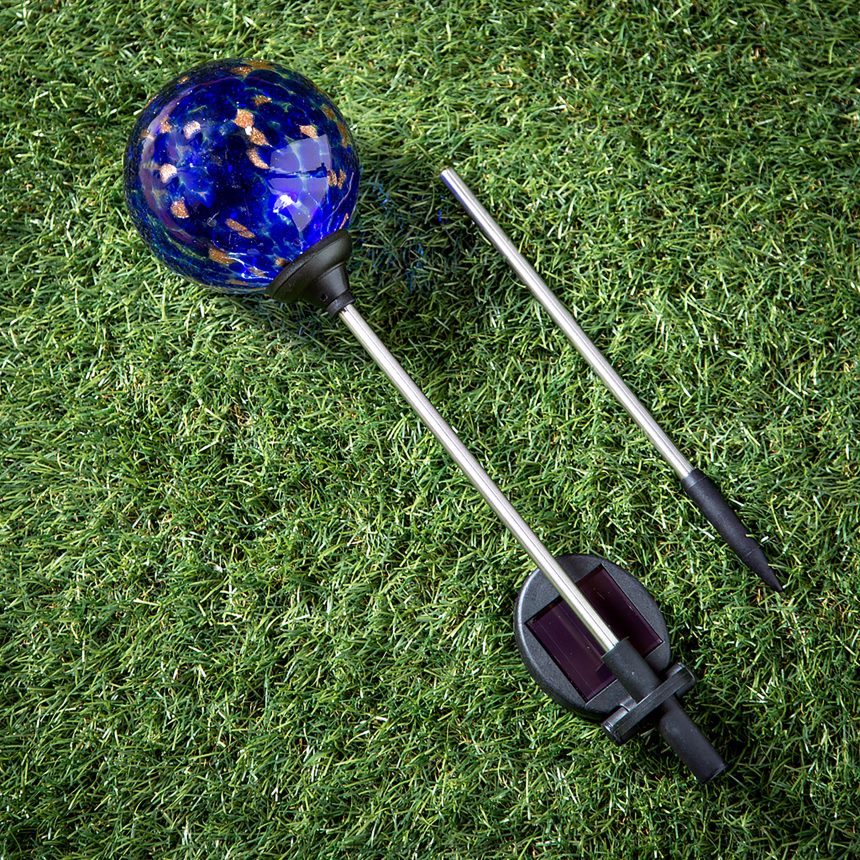 Plow & Hearth viacfarebné konfety solárny záhradný kolík - tyrkysové konfety 6P208P439 dvor a záhrada