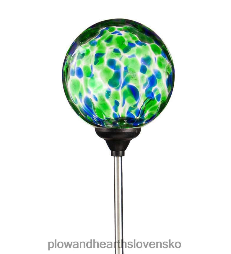 Plow & Hearth viacfarebné konfety solárny záhradný kolík - tyrkysové konfety 6P208P439 dvor a záhrada