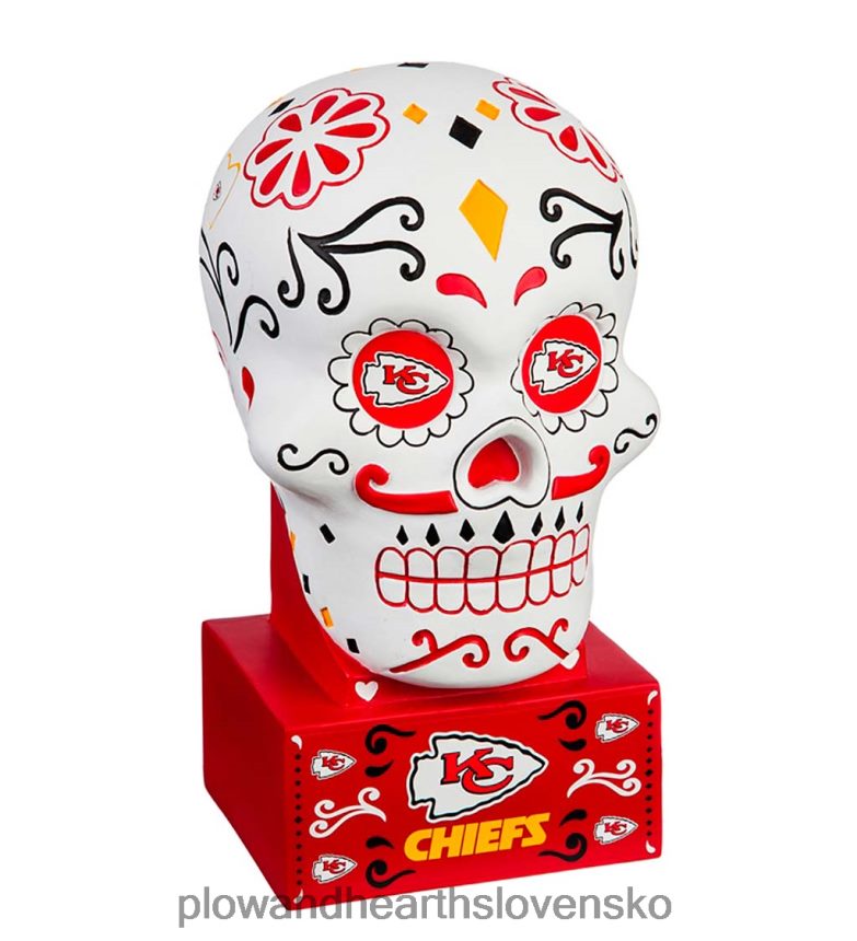 Plow & Hearth Kansas city náčelníci socha cukrovej lebky 6P208P400 dvor a záhrada