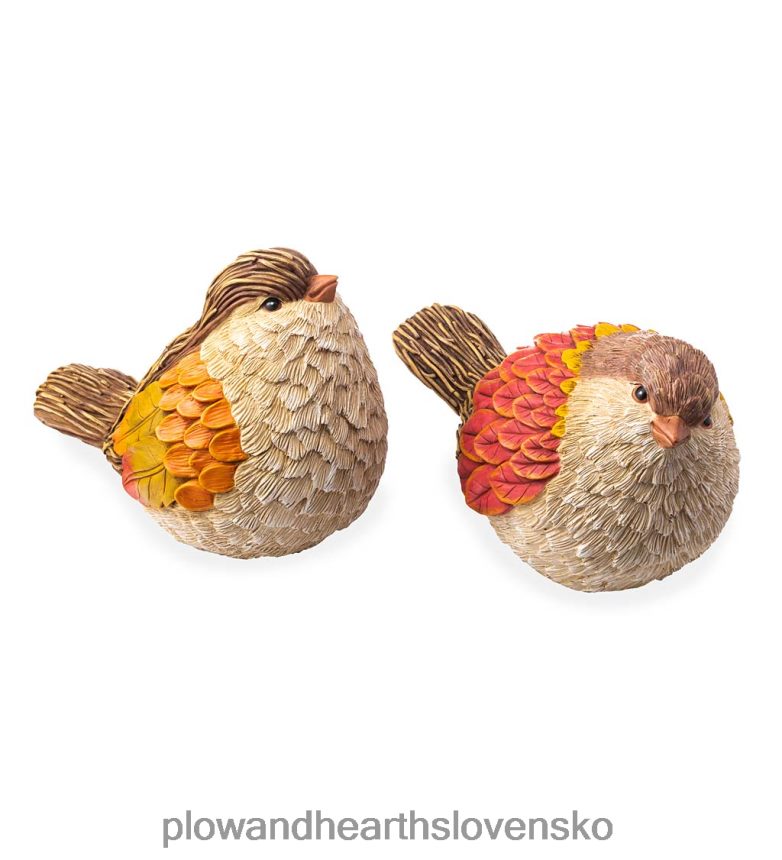 Plow & Hearth jesenné sochy vtáčej záhrady, sada 2 ks 6P208P329 dvor a záhrada