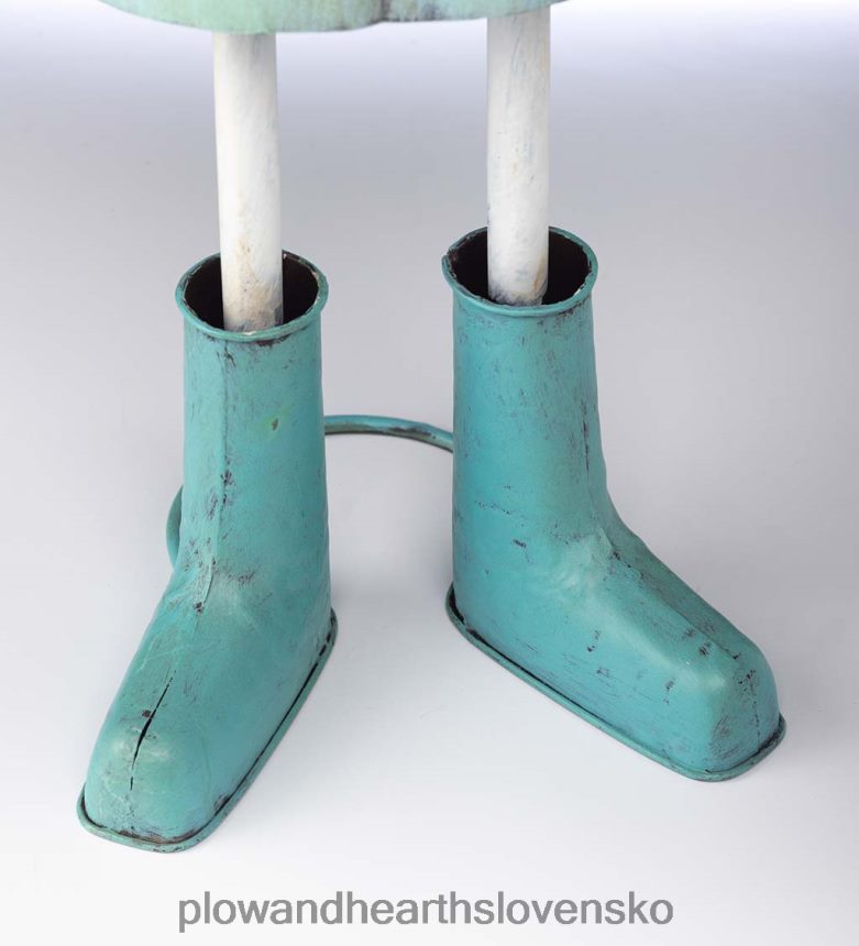 Plow & Hearth kovová rozprávková kačica záhradná socha - modrá 6P208P166 dvor a záhrada