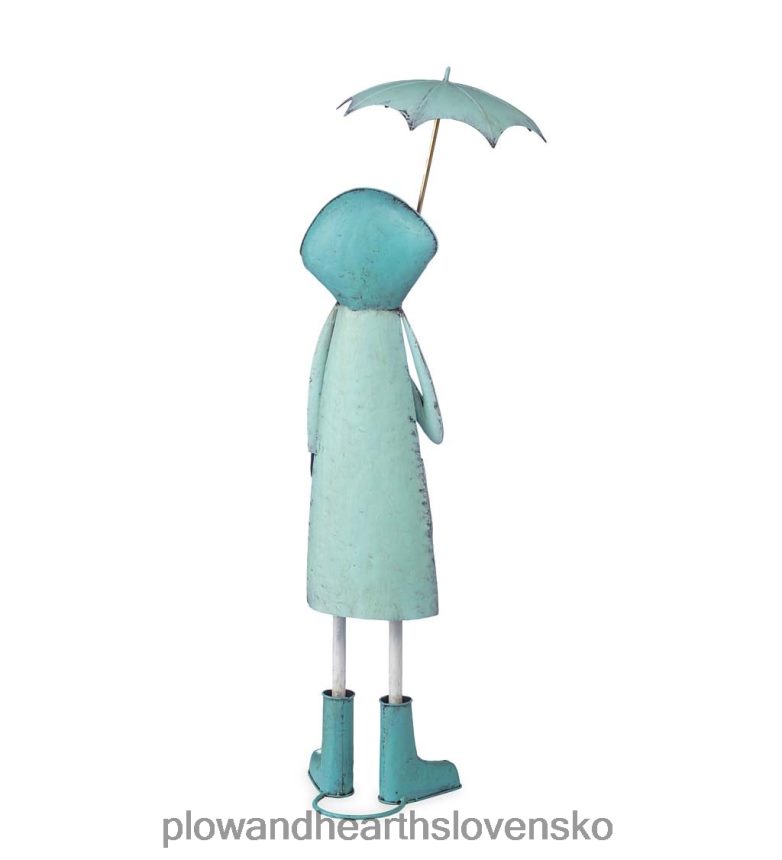 Plow & Hearth kovová rozprávková kačica záhradná socha - modrá 6P208P166 dvor a záhrada