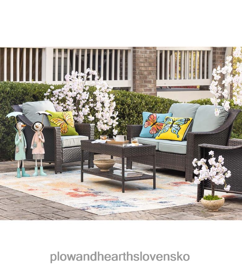 Plow & Hearth kovová rozprávková kačica záhradná socha - modrá 6P208P166 dvor a záhrada