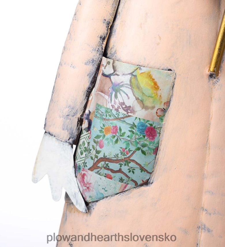 Plow & Hearth kovová rozprávková kačica záhradná socha - modrá 6P208P166 dvor a záhrada