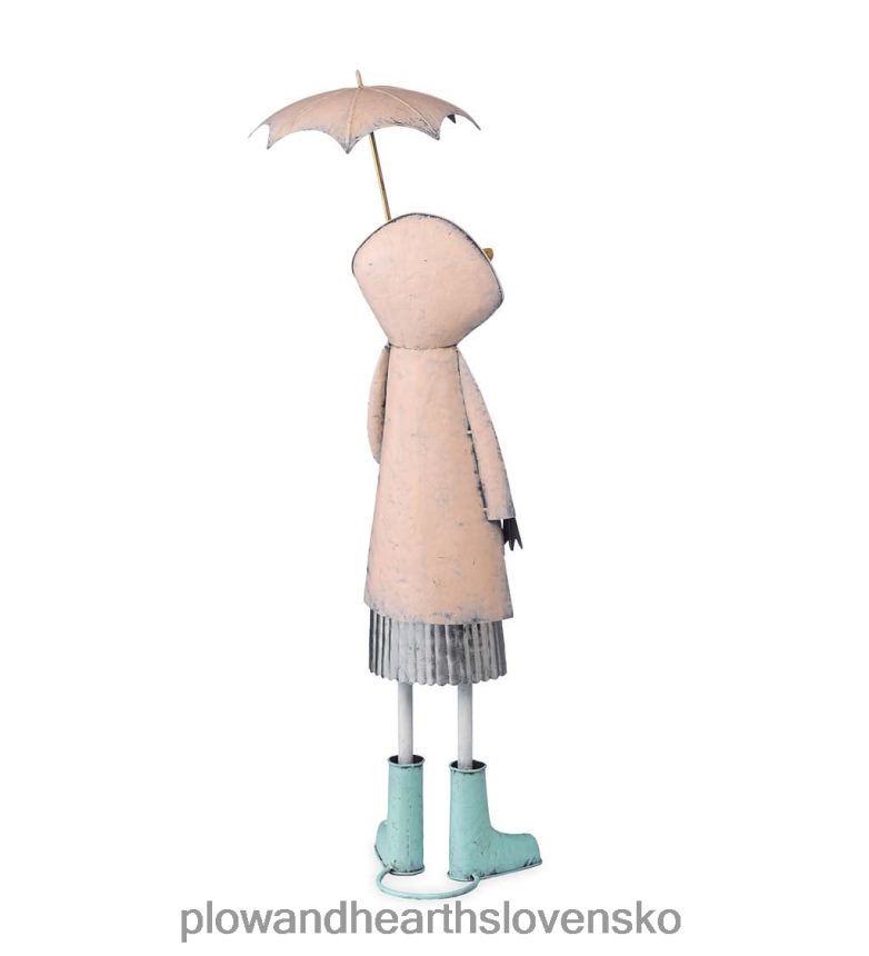 Plow & Hearth kovová rozprávková kačica záhradná socha - modrá 6P208P166 dvor a záhrada