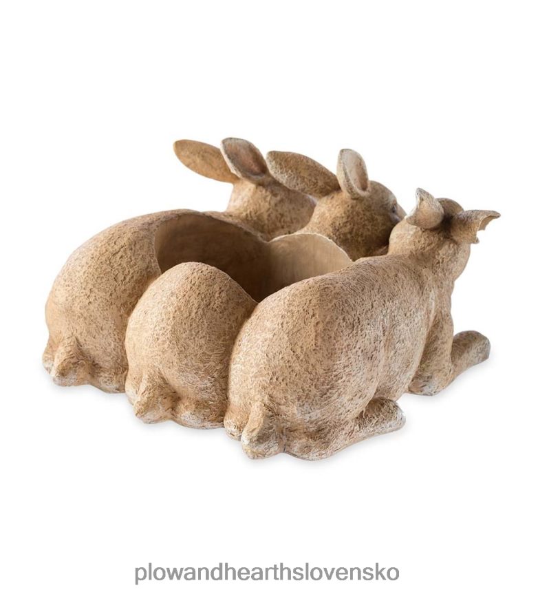 Plow & Hearth kvetináč trojíc zajačikov 6P208P414 dvor a záhrada