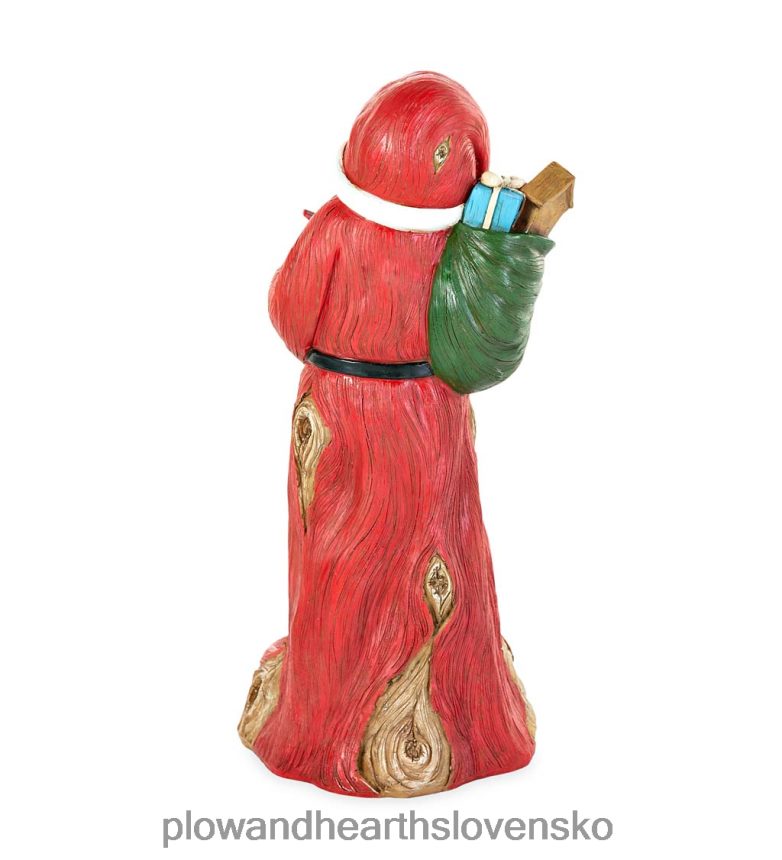 Plow & Hearth socha santa vtáčieho kŕmidla za každého počasia 6P208P106 dvor a záhrada